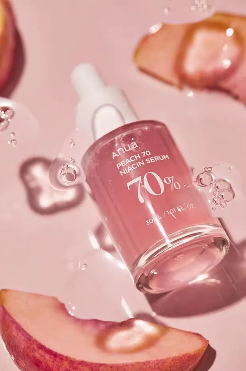 Anua Peach 70 Niacinamide Serum 30Ml, Moisturizing Facial Serum, Daily Cleansing Beauty, Korean Skincare